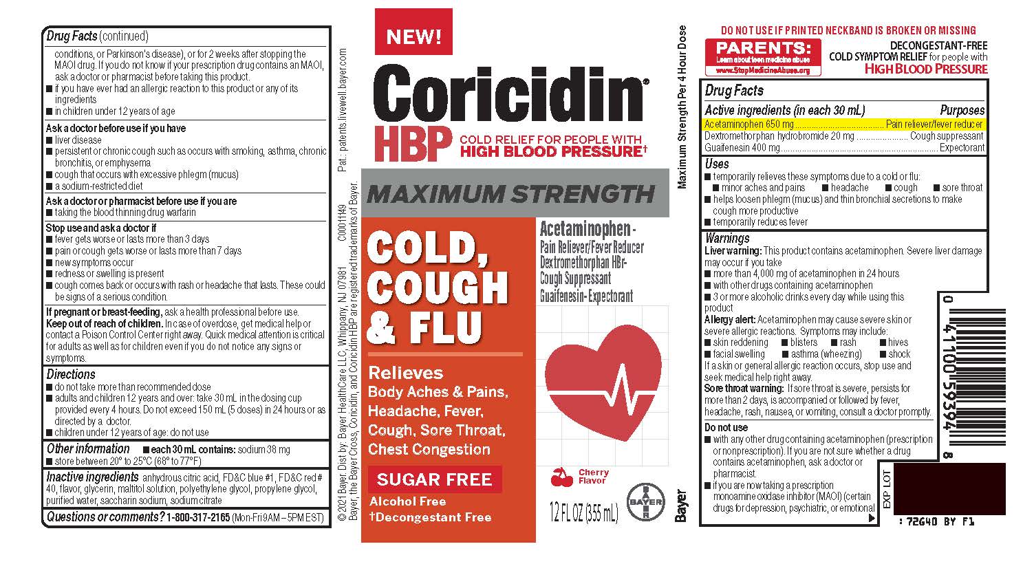 Product Images Coricidin Hbp Maximum Strength Cold Cough And Flu 